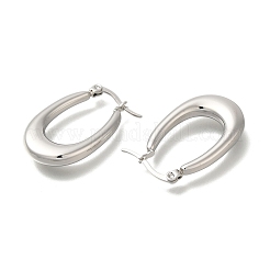 304 Stainless Steel Oval Hoop Earrings for Women&nbsp;EJEW-S227-69P