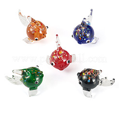 5Pcs 5 Colors Handmade Lampwork Beads&nbsp;LAMP-TA0002-21