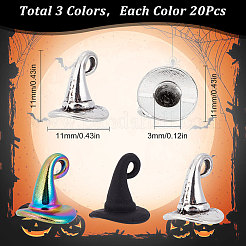 60Pcs 3 Style Rainbow Color Alloy Pendants&nbsp;FIND-SC0004-19