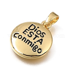 Brass with Black Enamel Pendants&nbsp;X-KK-CBAA632-35G