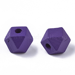 Spray Painted Natural Wooden Beads&nbsp;WOOD-S055-18B-M