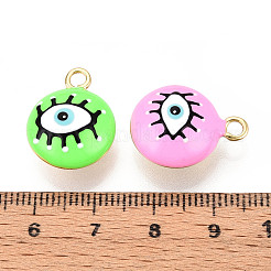 Brass Enamel Charms&nbsp;KK-P222-07G