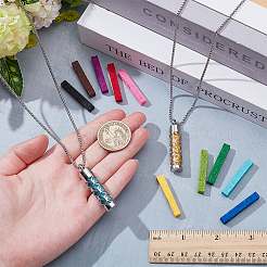 2Pcs 2 Styles Stainless Steel Essential Oil Diffuser Pendant Necklaces for Women&nbsp;NJEW-WR0001-04A
