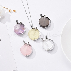 Rotatable Natural Quartz Perfume Bottle Pendants&nbsp;G-M362-01P
