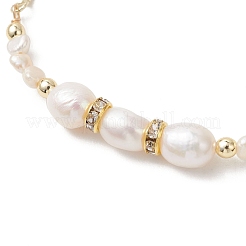 Natural Cultured Freshwater Baroque Pearl Beads Link Bracelets&nbsp;BJEW-JB13554
