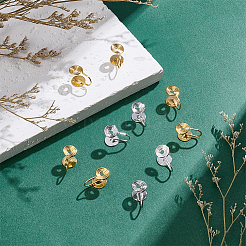 30Pcs 3 Colors Brass Clip-on Earring Findings&nbsp;EJEW-UN0006-99