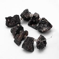 Electroplated Natural Agate Bead Strands&nbsp;G-G893-01