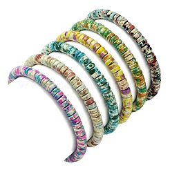 6Pcs Synthetic Turquoise Beads Stretch Bracelets&nbsp;BJEW-JB11406