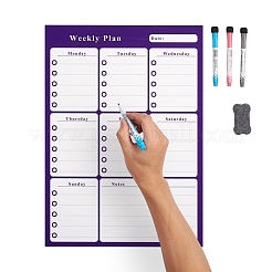 Magnetic Dry Erase Weekly Calendar for Fridge&nbsp;AJEW-E043-07A