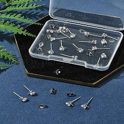 16Pcs Brass Stud Earring Findings&nbsp;KK-FS0001-56P