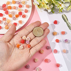 100Pcs 5 Colors Synthetic Coral Carved Beads&nbsp;CORA-SP0001-14