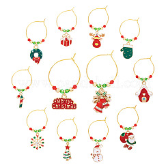 12Pcs Glass Wine Glass Charms&nbsp;AJEW-TAC00023
