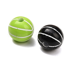 Sports Opaque Acrylic Beads&nbsp;MACR-C043-01