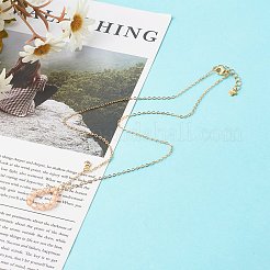 Brass Cubic Zirconia Pendant Necklace&nbsp;NJEW-JN03531-03