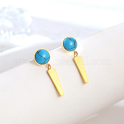 Bohemian Stainless Steel Dangle Stud Earrings&nbsp;WG0840-1