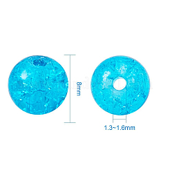 Spray Painted Crackle Glass Beads&nbsp;CCG-PH0002-01-8mm
