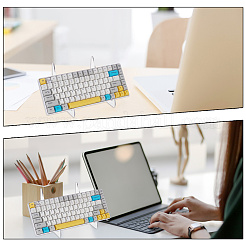 2-Tier Transparent Acrylic Keyboard Stands&nbsp;ODIS-WH0002-32P