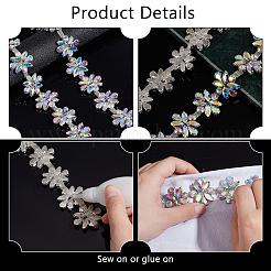 1 Yard Glass Rhinestone Chains Garland Strands For Wedding&nbsp;AJEW-PH0011-93