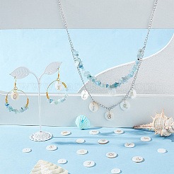 Natural Freshwater Shell Pendant Sets&nbsp;SHEL-PH0001-54