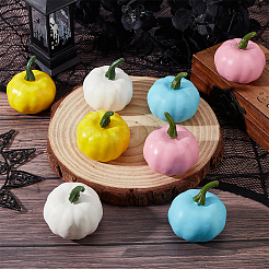 12Pcs 4 Colors Polyethylene Artificial Pumpkin&nbsp;DJEW-GF0001-71B