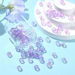 100Pcs Frosted Baking Paint Glass Beads&nbsp;DGLA-YW0001-36F