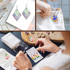 2 Sets Unfinished Wooden Blank Dangle Earring Making Kits&nbsp;DIY-SP0004-46