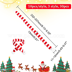 30Pcs 3 Style Mini Christmas Striped Knitted Scarf&nbsp;DIY-NB0008-79