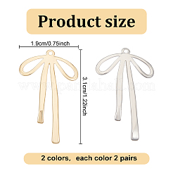 8Pcs 2 Colors Brass Pendants&nbsp;KK-GO0001-68