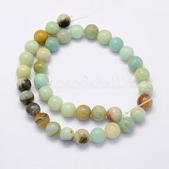 Natural Flower Amazonite Beads Strands&nbsp;X-G-G697-F06-4mm
