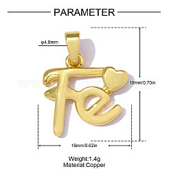 Brass Pendants&nbsp;KK-OY001-42G