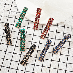 4 Pairs 4 Colors Alloy Rhinestone Stud Earrings for Women&nbsp;EJEW-AN0004-35