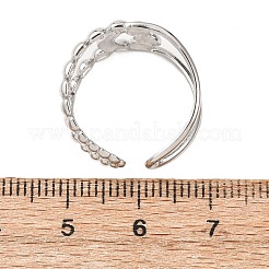 304 Stainless Steel Cuff Open Rings&nbsp;RJEW-P191-13P