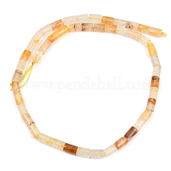 Natural Yellow Hematoid Quartz/Golden Healer Quartz Beads Strands&nbsp;G-F832-B02-01