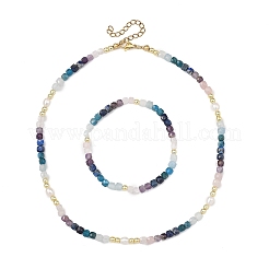 Gemstone & Electroplate Non-magnetic Synthetic Hematite Beads Beaded Necklaces & Bracelet Jewelry Sets for Women&nbsp;SJEW-JS01380
