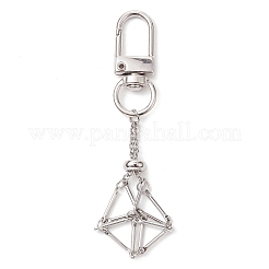 304 Stainless Steel Chain Pouch Natural Gemstone Pendant Decorations&nbsp;HJEW-JM01889-01