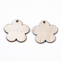 Unfinished Natural Poplar Wood Pendants&nbsp;WOOD-S045-109