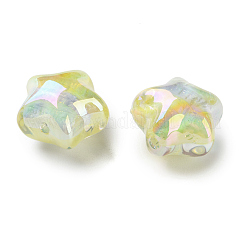 UV Plating Transparent Acrylic Beads&nbsp;TACR-P012-01A-05