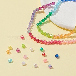 4200Pcs 15 Colors Bicone AB Color Plated Eco-Friendly Transparent Acrylic Beads&nbsp;TACR-FS0001-25