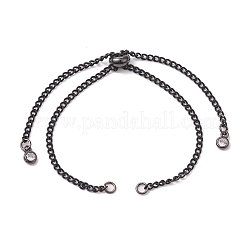 3Pcs 3 Colors Adjustable 304 Stainless Steel Curb Chains Bracelet Making&nbsp;AJEW-JB01213