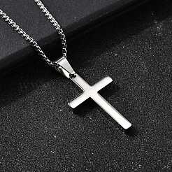304 Stainless Steel Pendant Necklaces&nbsp;NJEW-P329-03B-P
