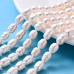 2 Strands Natural Cultured Freshwater Pearl Beads Strands&nbsp;PEAR-NB0001-10