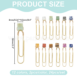 24Pcs 12 Styles Iron Oval Paper Clips&nbsp;AJEW-WR00008