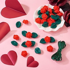 DIY Rose Flower Nursing Necklaces Making Kit for Kids Chewing Teething&nbsp;DIY-TA0006-35
