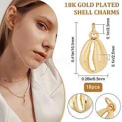 10Pcs Brass Pendants&nbsp;KK-BBC0001-52G