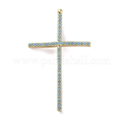 Brass Micro Pave Cubic Zirconia Pendants&nbsp;ZIRC-G157-16-03