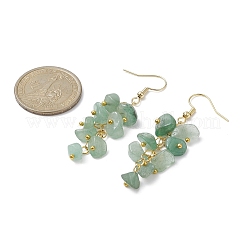 Natural Green Aventurine Chips Dangle Earrings&nbsp;EJEW-JE05266-05