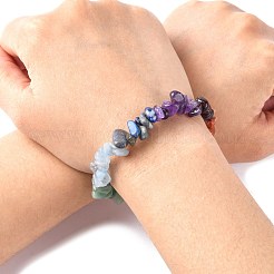 Chakra Gemstone Stretch Bracelets&nbsp;X-BJEW-JB02288-01