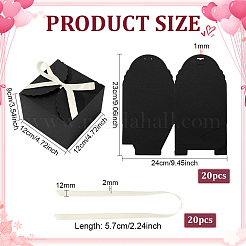 20Pcs Square Folding Paper Gift Boxes&nbsp;CON-PH0003-52B