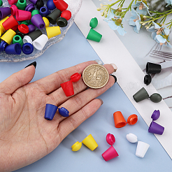 80Pcs 10 Colors Plastic Detachable Bell Stopper Cord Ends&nbsp;KY-CA0001-53