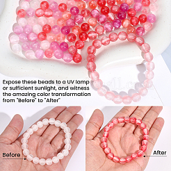 125Pcs 5 Colors Resin UV Reactive Beads&nbsp;RESI-PA0001-33B